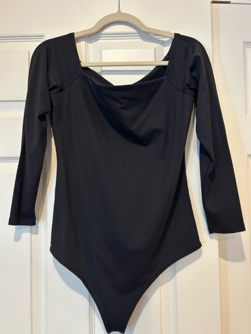 Abercrombie & Fitch Long-Sleeve Slinky Jersey Off-The-Shoulder Bodysuit